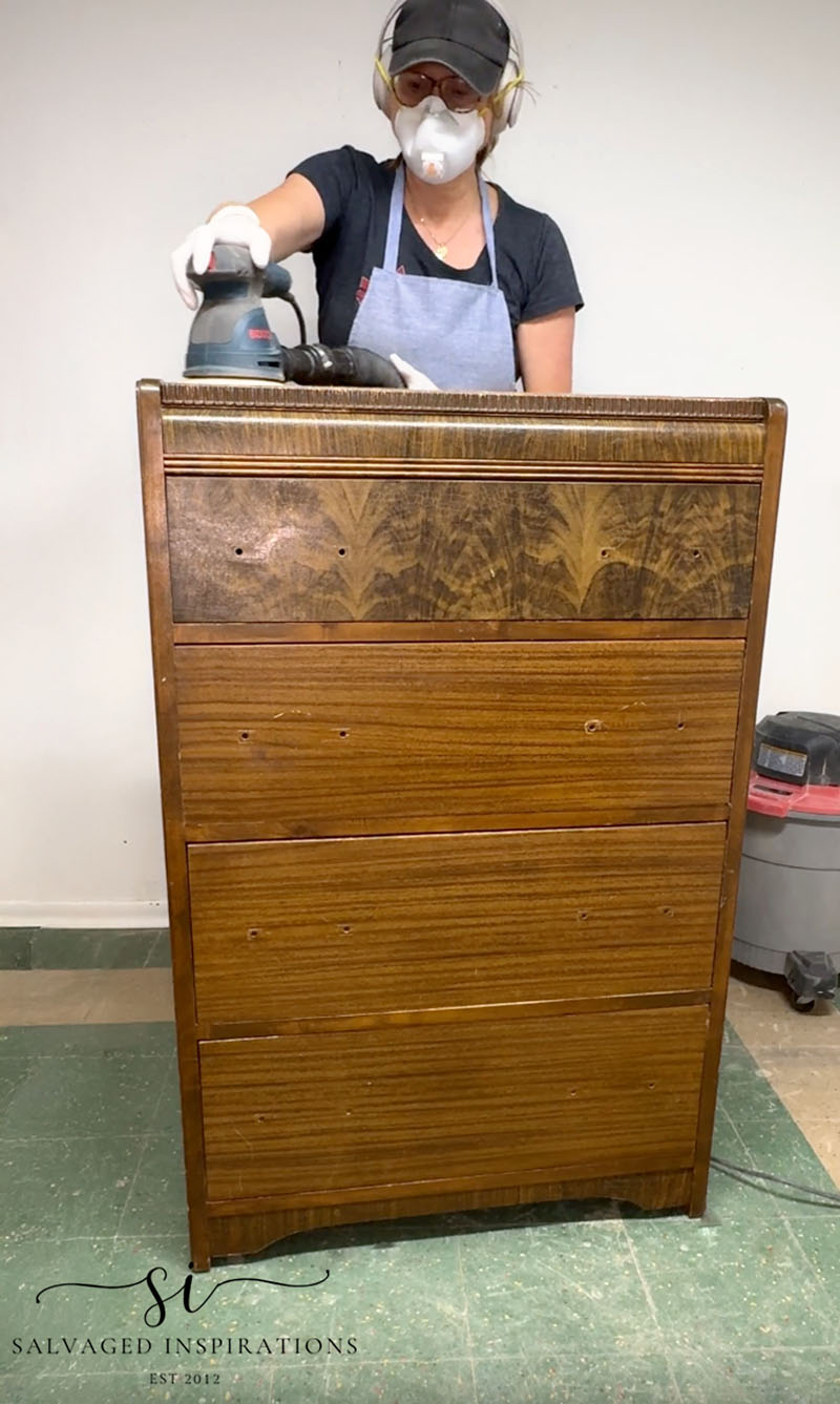 Scuff Sanding Dresser with Bosch Sander
