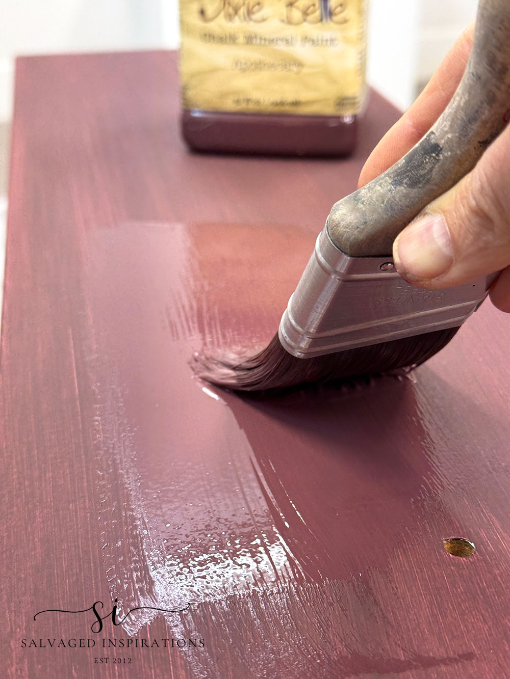 Second Coat of Paint on Dresser Drawer