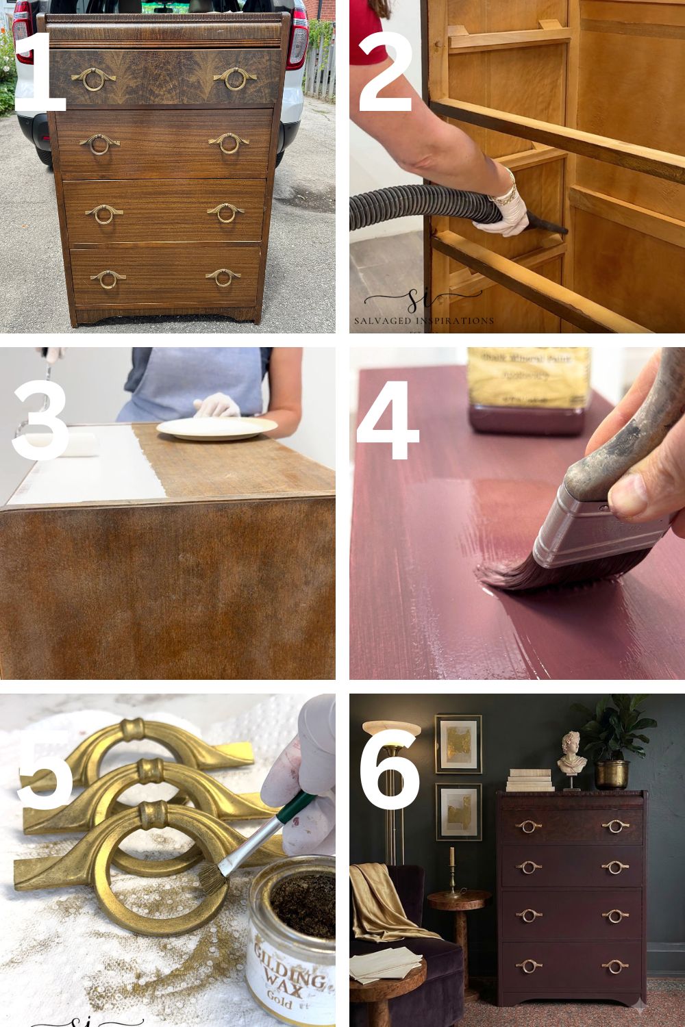 Step by Step Painted Waterfall Dresser DIY