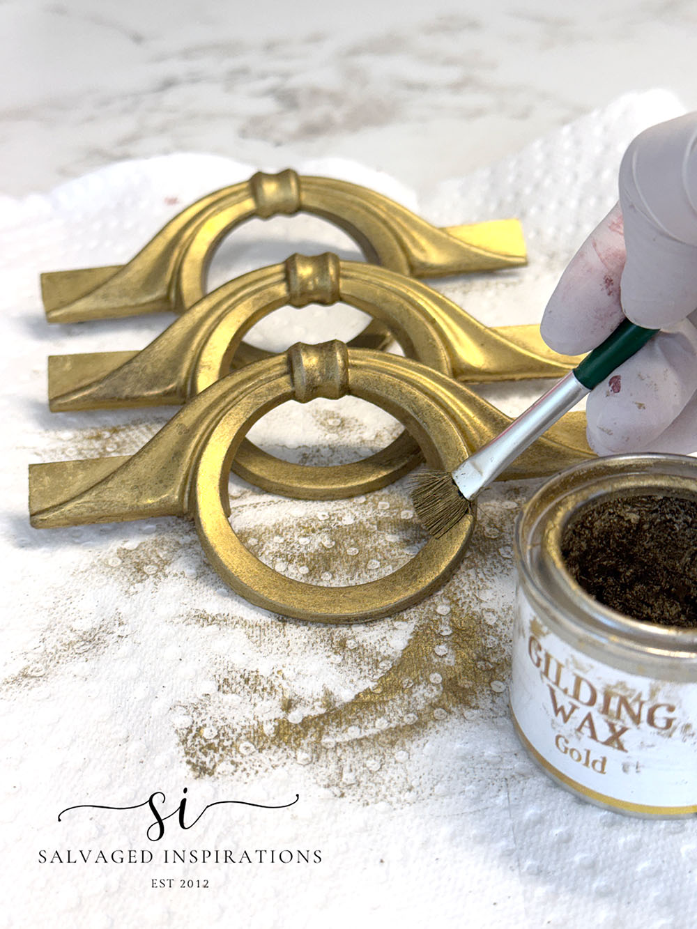 Using Gold Gilding Wax To Update Vintage Hardware