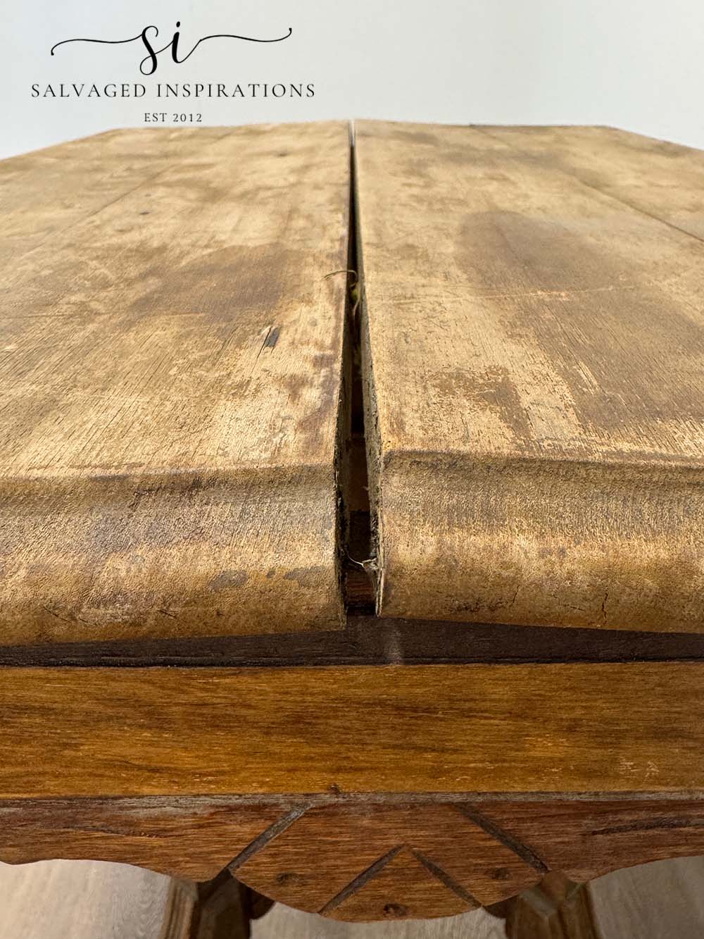Warped Top On Walnut Eastlake Table Top