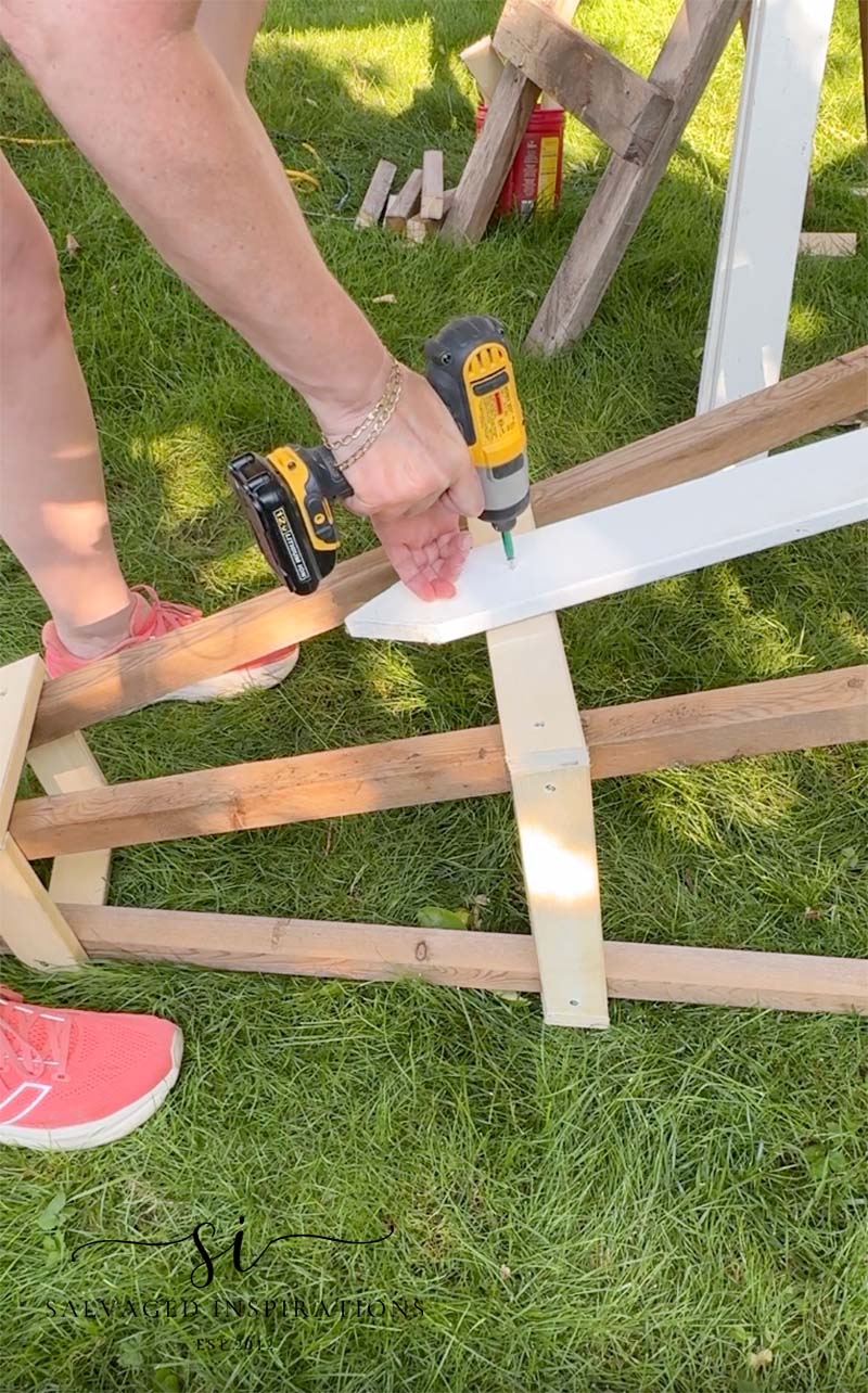Adding Wood Pickets To DIY Obelisk