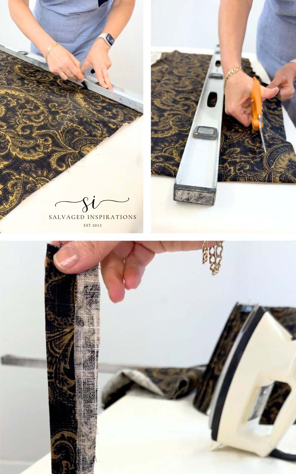 Cutting Strips of Fabric For Pleated Lampshade