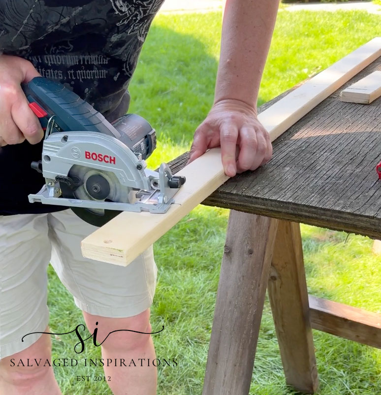 Cutting Trellis Slats with Bosch Mini Saw