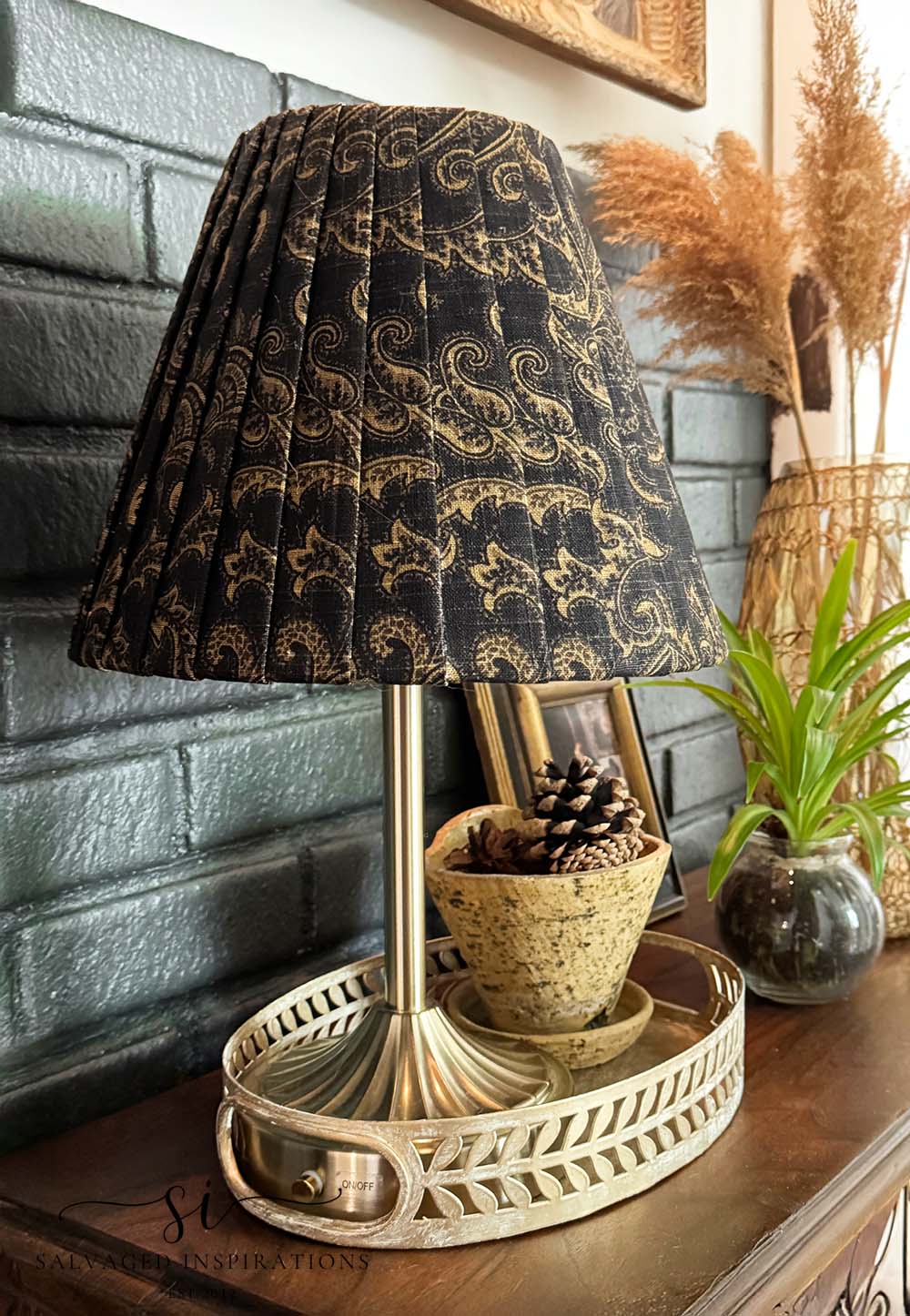 DIY No Sew Pleated Lampshade