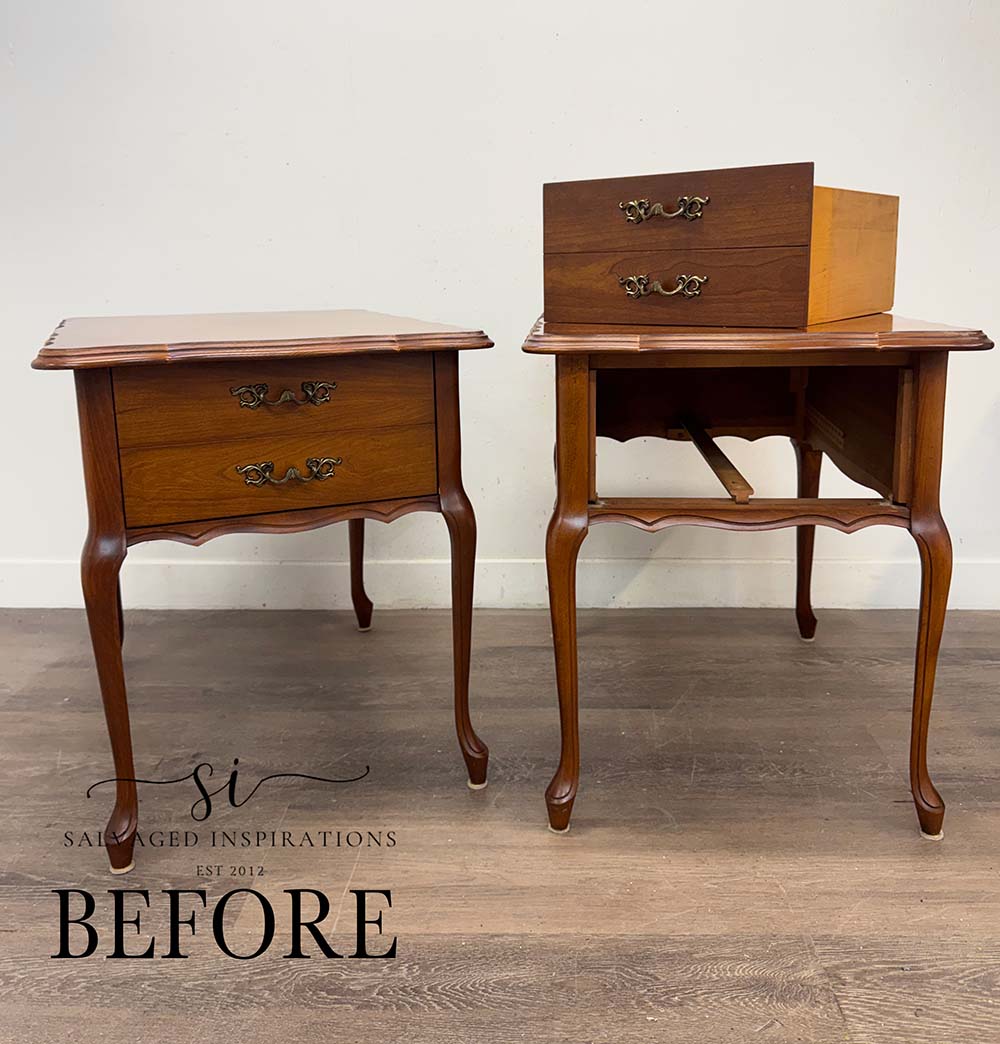 French Provincial Side Tables Before
