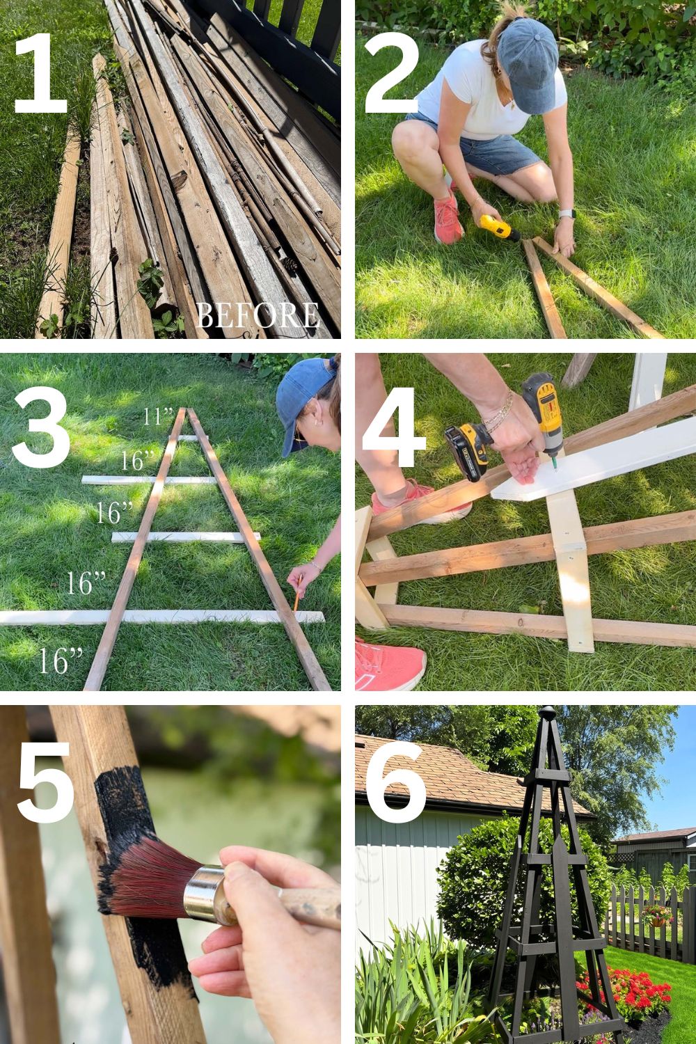 How To Build A Scrap Wood Trellis Obelisk