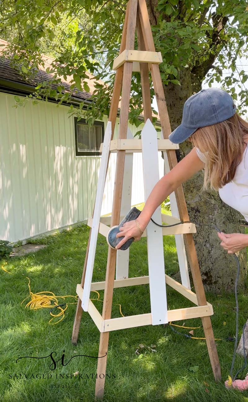 Scrap Wood Trellis before Paint