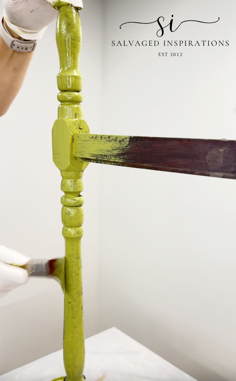 Painting Spindles with Slap It On Paint Technique