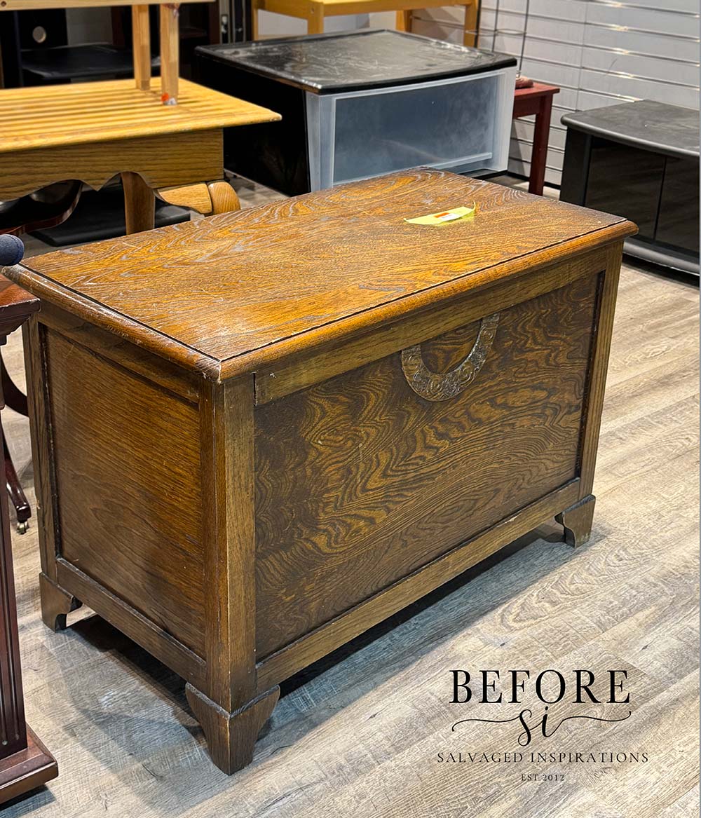 Before - Blanket Box In Thrift Store