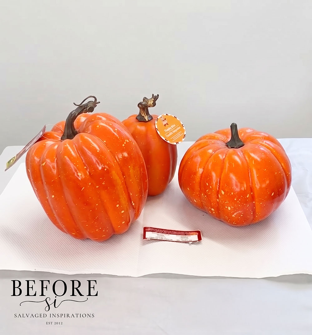 Before Dollar Store Pumpkins