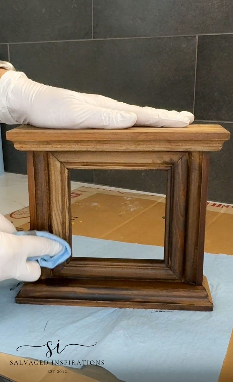 Black Waxing Wood Clock Frame