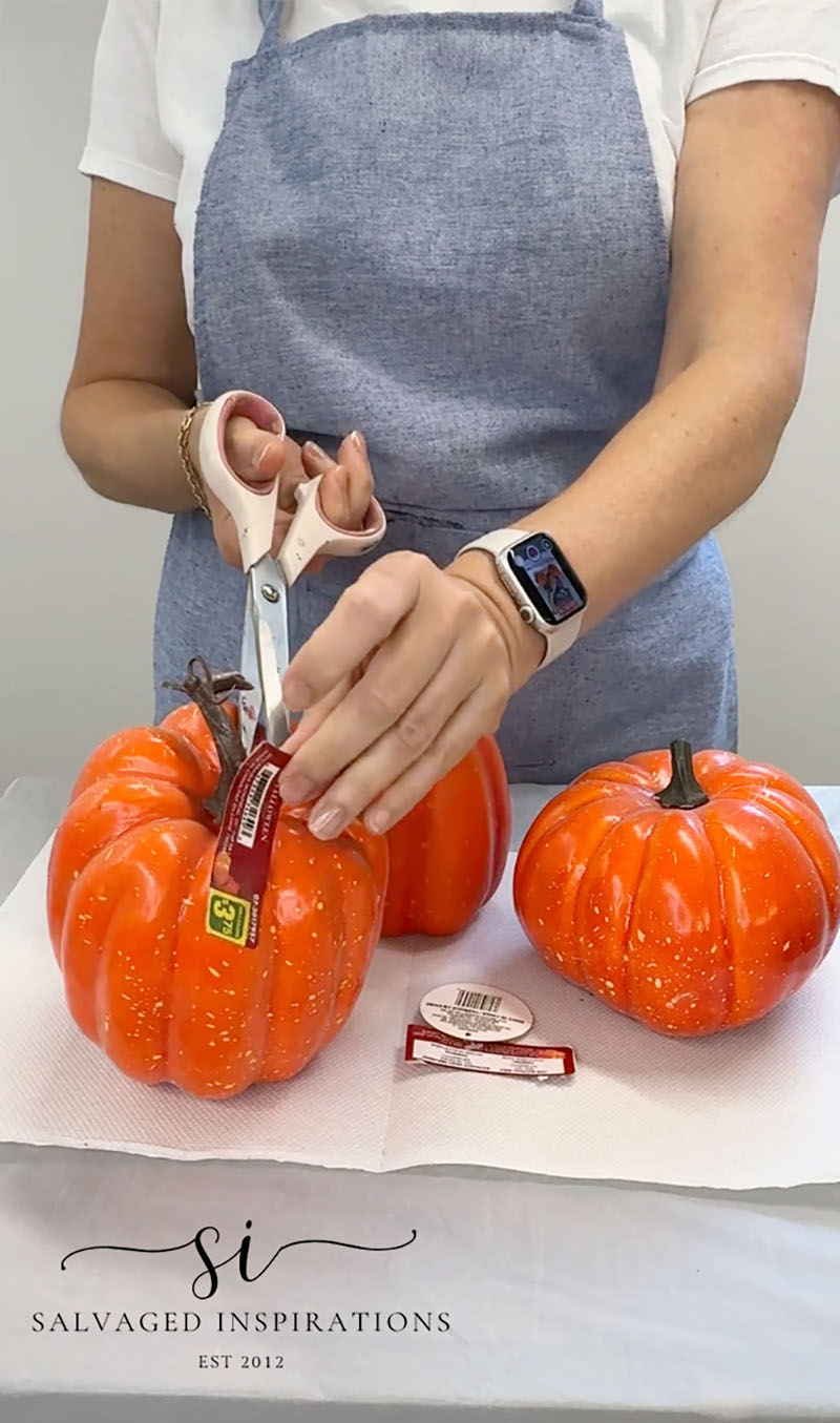 Dollar Store Plastic Pumpkins