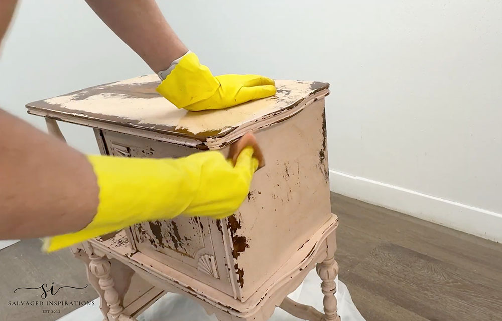 cleaning chairside smoking table