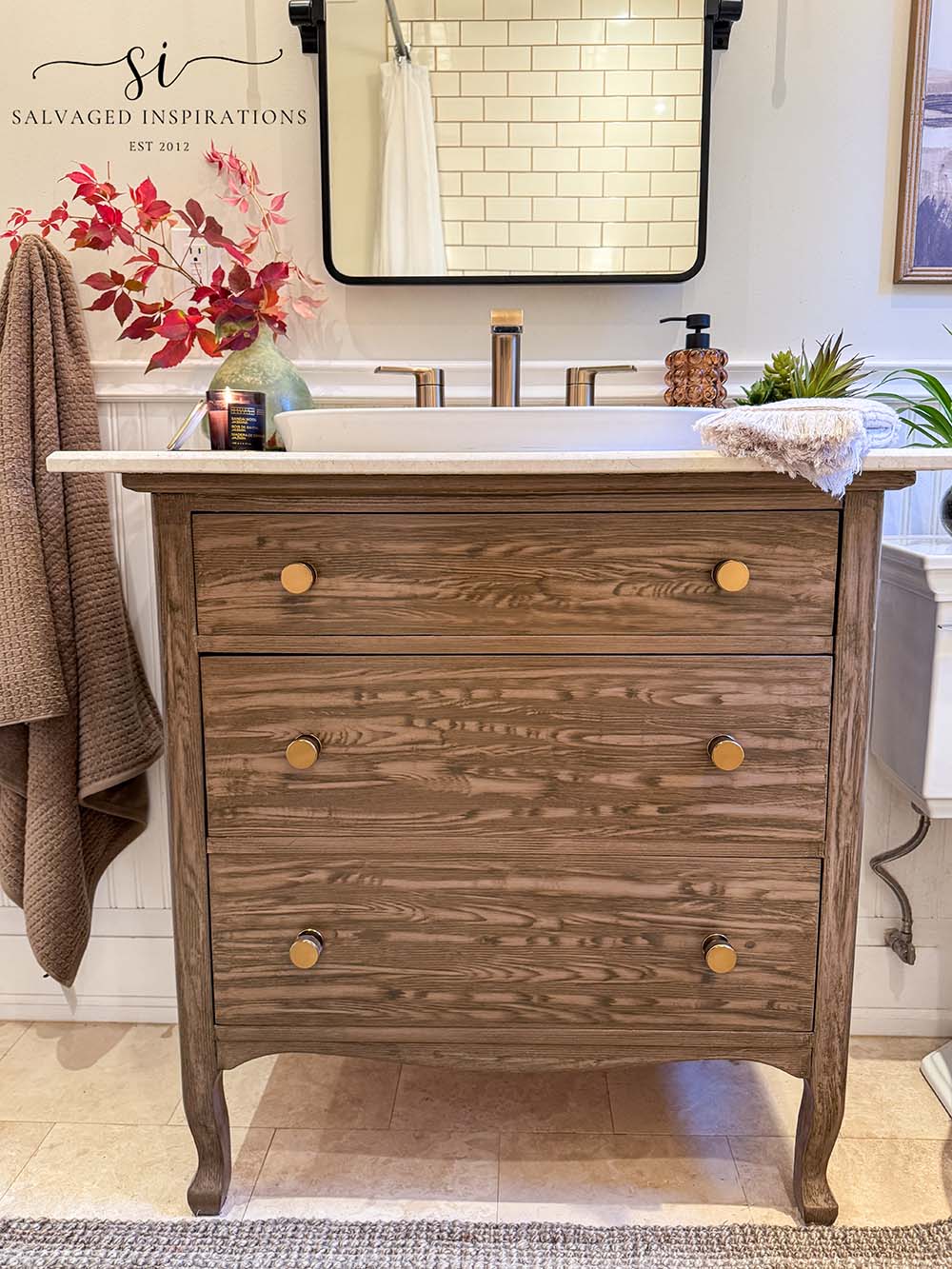 Faux Wood Painted Vanity